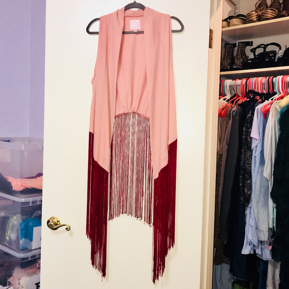 LINE & DOT Fringe Festival Cardigan Vest | AA - Picture 7 of 8